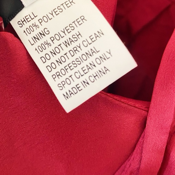 La Femme Wine Red Satin Strappy Back Side Slit Satin Gown Formal Prom Dress - Picture 9 of 9